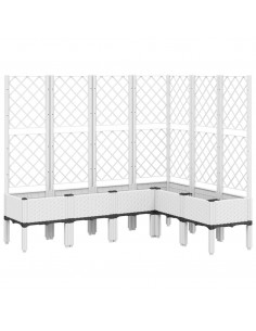 Fioriera da Giardino con Graticcio Bianco 160x120x142 cm in PP 2