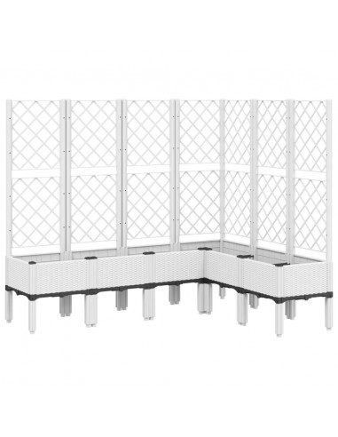 Fioriera da Giardino con Graticcio Bianco 160x120x142 cm in PP