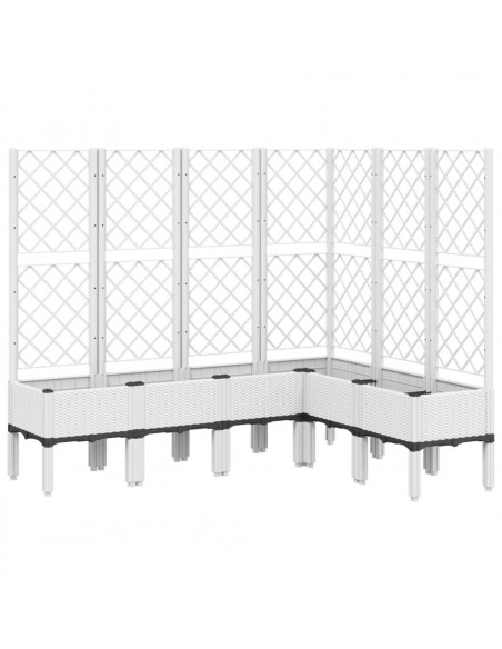Fioriera da Giardino con Graticcio Bianco 160x120x142 cm in PP