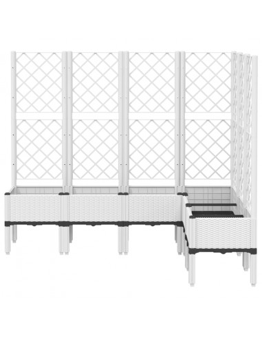 Fioriera da Giardino con Graticcio Bianco 160x120x142 cm in PP