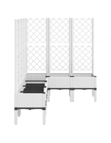 Fioriera da Giardino con Graticcio Bianco 160x120x142 cm in PP