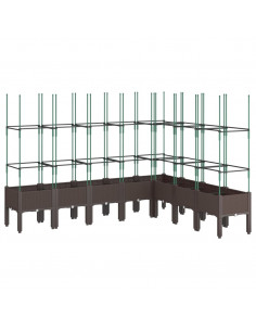 Fioriera da Giardino con Traliccio Marrone 200x160x142,5 cm PP 2