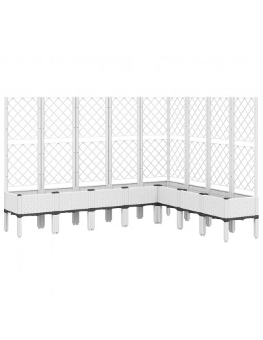 Fioriera da Giardino con Traliccio Bianco 200x160x142 cm in PP