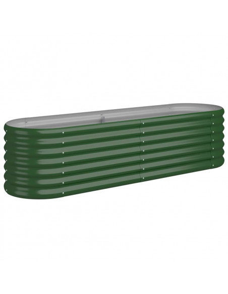 Letto Giardino Acciaio Verniciato a Polvere 152x40x36 cm Verde