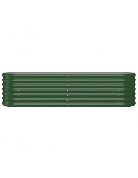Letto Giardino Acciaio Verniciato a Polvere 152x40x36 cm Verde