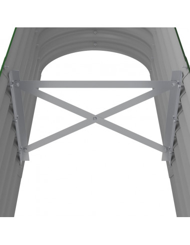 Letto Giardino Acciaio Verniciato a Polvere 152x40x36 cm Verde