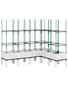 Fioriera da Giardino con Graticcio Bianco 160x120x142,5cm in PP 2