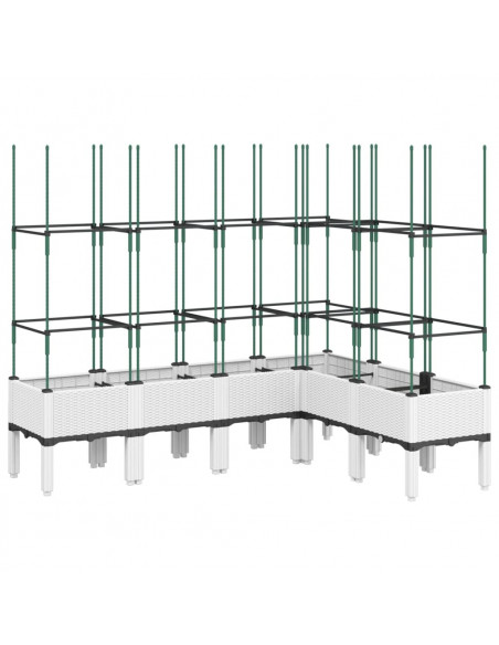 Fioriera da Giardino con Graticcio Bianco 160x120x142,5cm in PP