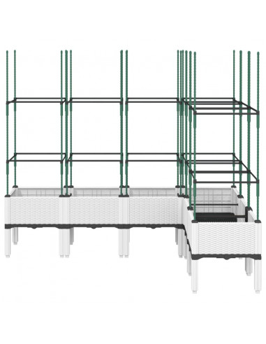 Fioriera da Giardino con Graticcio Bianco 160x120x142,5cm in PP