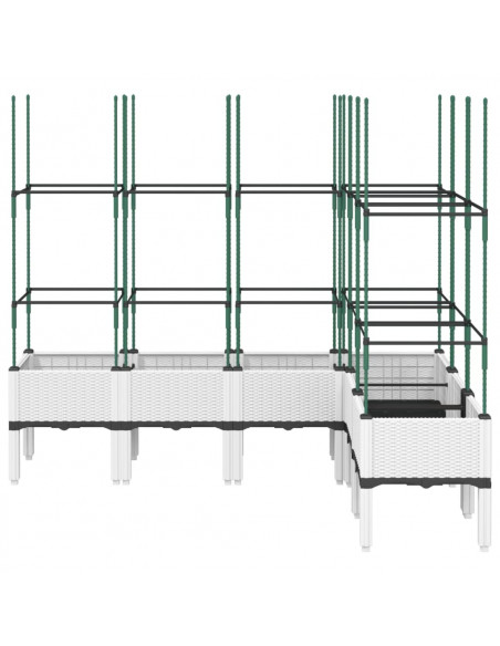 Fioriera da Giardino con Graticcio Bianco 160x120x142,5cm in PP