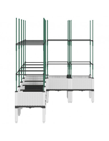 Fioriera da Giardino con Graticcio Bianco 160x120x142,5cm in PP