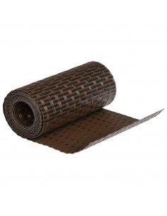 Schermi da Balcone 10 pz Marrone e Nero 255x19 cm in Polyrattan