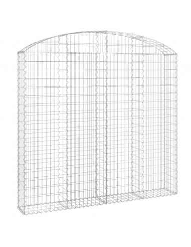 Cesto Gabbione ad Arco 200x30x180/200 cm Ferro Zincato