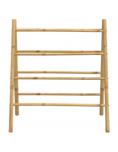 Scala Portasciugamani Doppia con 4 Pioli 90x50x100 cm in Bambù