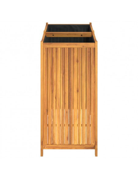 Fioriera Giardino con Rivestimento 100x50x100cm Massello Acacia