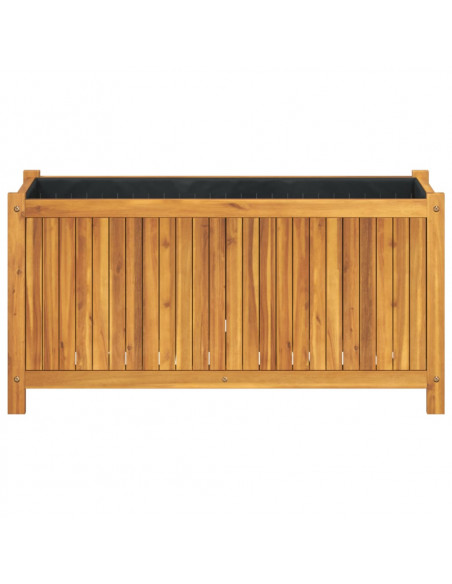 Fioriera Giardino con Rivestimento 99,5x38x50cm Massello Acacia