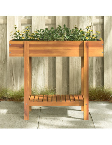 Fioriera Rialzata da Giardino 90x30x75 cm Legno Massello Acacia