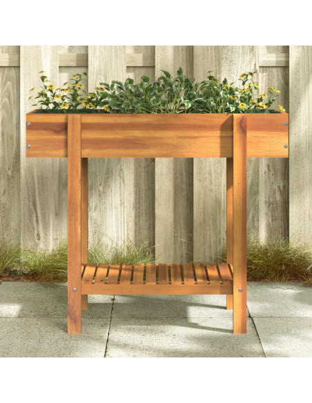 Fioriera Rialzata da Giardino 90x30x75 cm Legno Massello Acacia