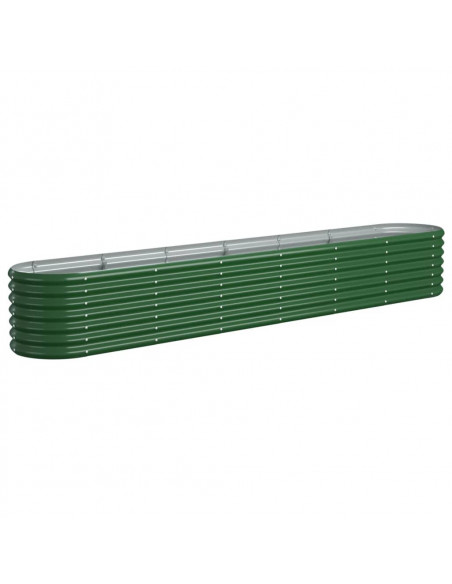 Letto Giardino Acciaio Verniciato a Polvere 224x40x36 cm Verde