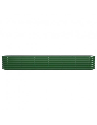 Letto Giardino Acciaio Verniciato a Polvere 224x40x36 cm Verde