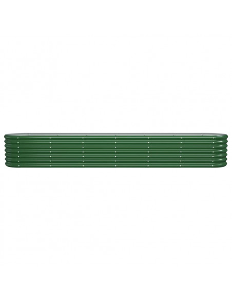 Letto Giardino Acciaio Verniciato a Polvere 224x40x36 cm Verde