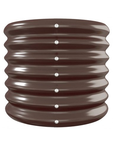 Letto Giardino Acciaio Verniciato a Polvere 332x40x36cm Marrone