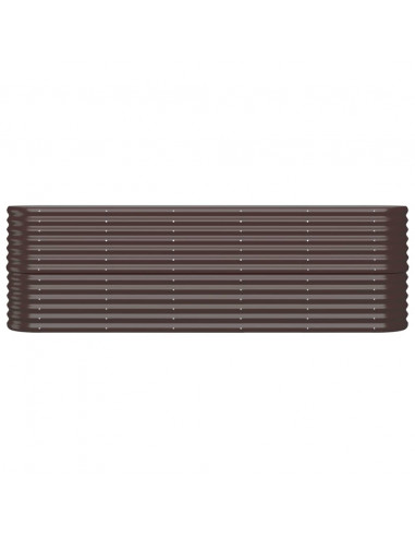 Letto Giardino Acciaio Verniciato a Polvere 224x40x68cm Marrone