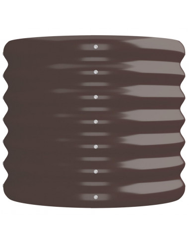 Letto Giardino Acciaio Verniciato a Polvere 224x40x36cm Marrone