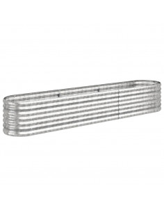 Letto Giardino Acciaio Verniciato a Polvere 224x40x36cm Argento 2