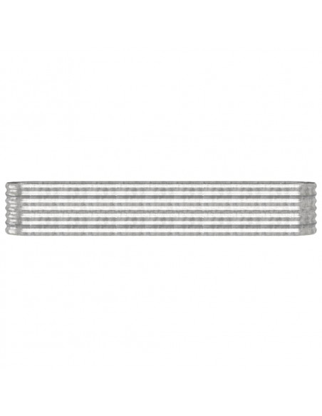 Letto Giardino Acciaio Verniciato a Polvere 224x40x36cm Argento