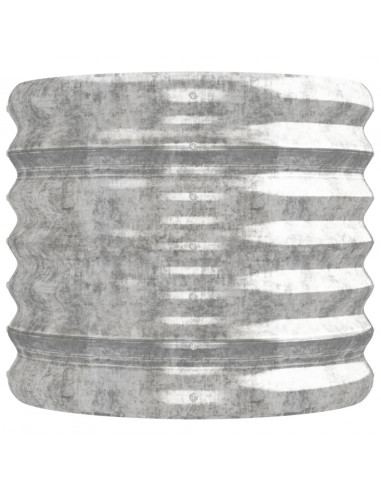 Letto Giardino Acciaio Verniciato a Polvere 224x40x36cm Argento