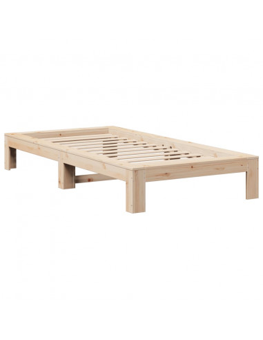 Letto senza Materasso 75x190 cm in Legno Massello Pino