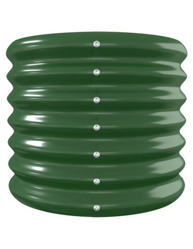 Letto Giardino Acciaio Verniciato a Polvere 332x40x36 cm Verde