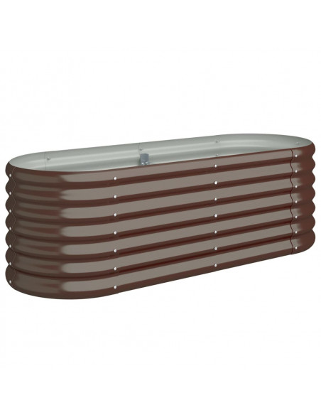 Letto Giardino Acciaio Verniciato a Polvere 114x40x36cm Marrone