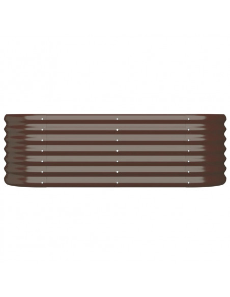 Letto Giardino Acciaio Verniciato a Polvere 114x40x36cm Marrone