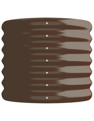 Letto Giardino Acciaio Verniciato a Polvere 114x40x36cm Marrone