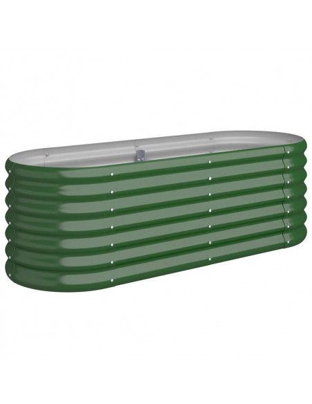 Letto Giardino Acciaio Verniciato a Polvere 114x40x36 cm Verde