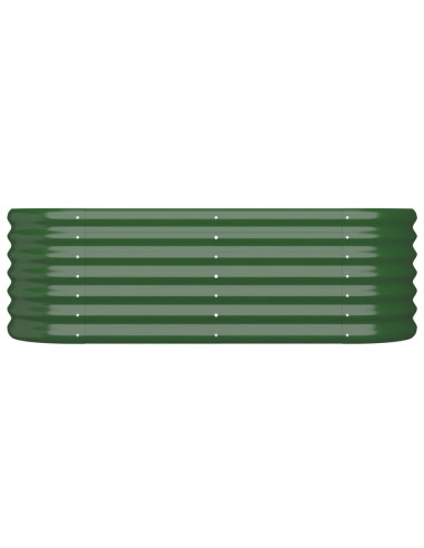 Letto Giardino Acciaio Verniciato a Polvere 114x40x36 cm Verde