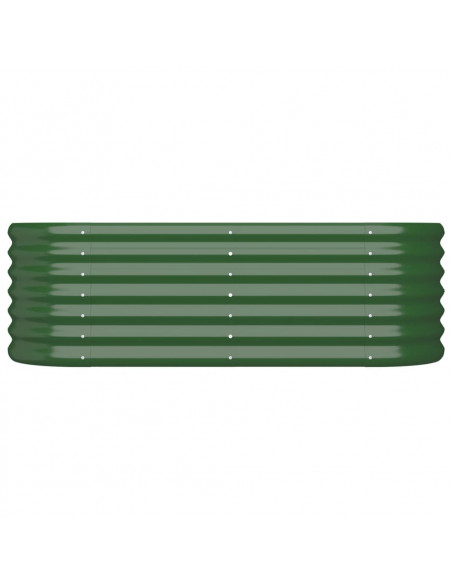 Letto Giardino Acciaio Verniciato a Polvere 114x40x36 cm Verde