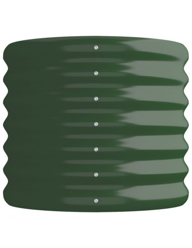 Letto Giardino Acciaio Verniciato a Polvere 114x40x36 cm Verde