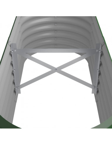 Letto Giardino Acciaio Verniciato a Polvere 114x40x36 cm Verde