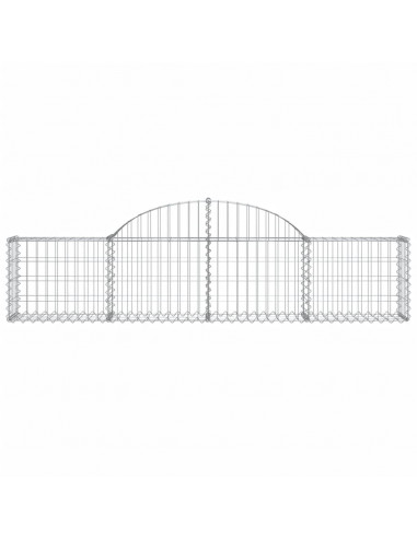 Cesti Gabbioni ad Arco 11 pz 200x30x40/60 cm Ferro Zincato