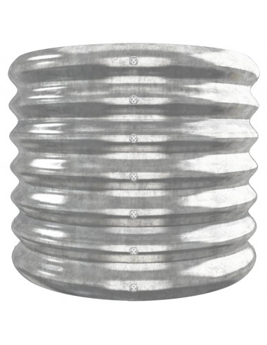 Letto Giardino Acciaio Verniciato a Polvere 260x40x36cm Argento