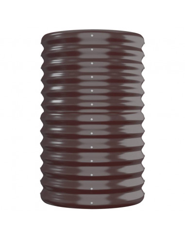 Letto Giardino Acciaio Verniciato a Polvere 260x40x68cm Marrone