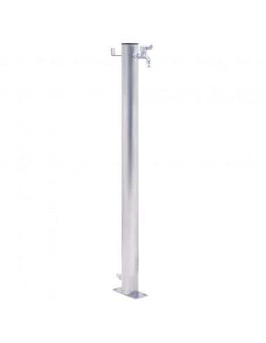 Colonna d'Acqua da Giardino 40 cm Acciaio Inox Rotonda