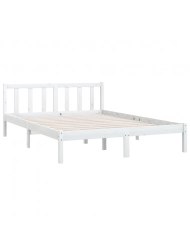 Giroletto Bianco Legno Massello di Pino 120x190cm Small Double