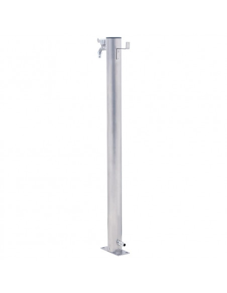 Colonna d'Acqua da Giardino 80 cm Acciaio Inox Rotonda