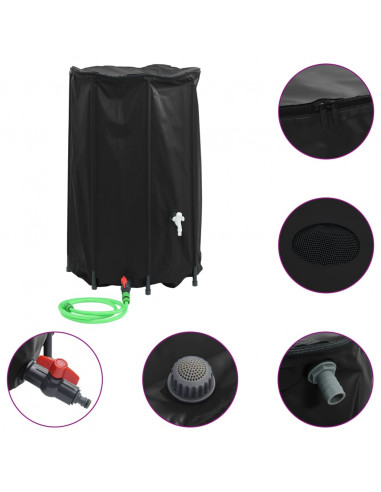 Serbatoio Acqua con Rubinetto Pieghevole 500 L in PVC