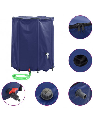 Serbatoio Acqua con Rubinetto Pieghevole 1250 L in PVC