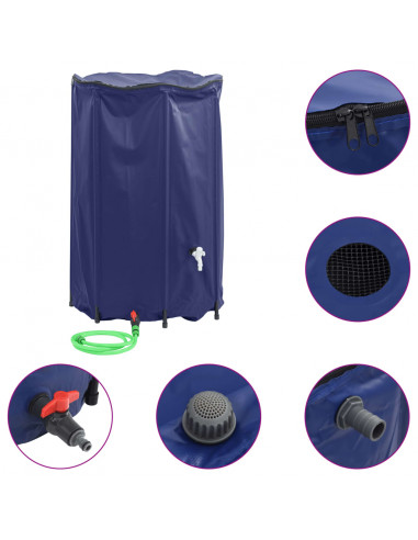 Serbatoio Acqua con Rubinetto Pieghevole 1000 L in PVC